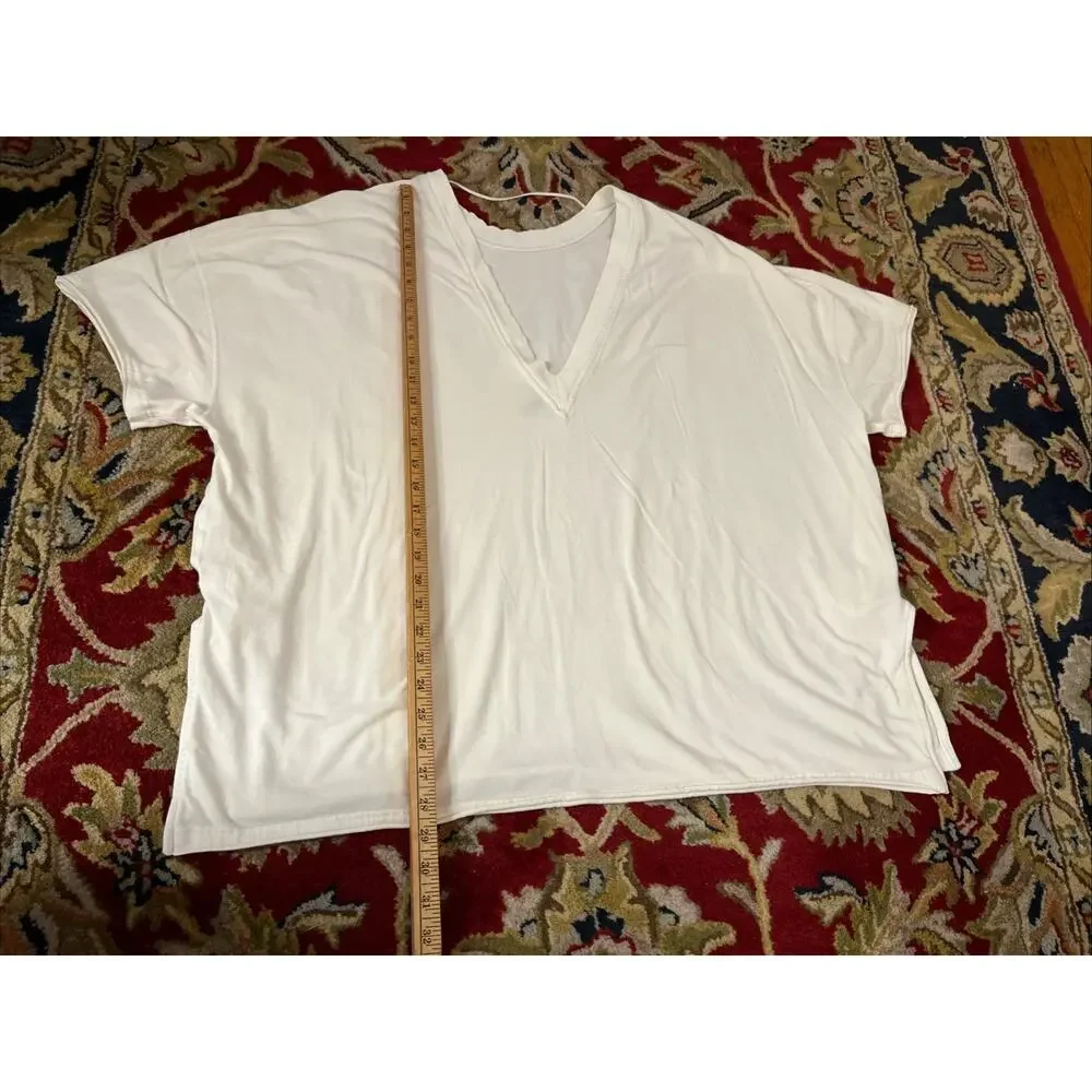 Free People FP Movement Oversized Tunic Large M L XL Split V Neck Cotton Top LOT